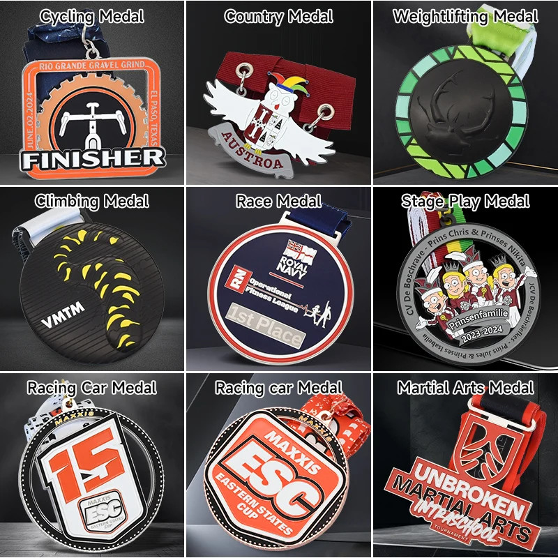 Custom Logo Sport Running Finisher Football Zinc Alloy Metal Personalized Medal