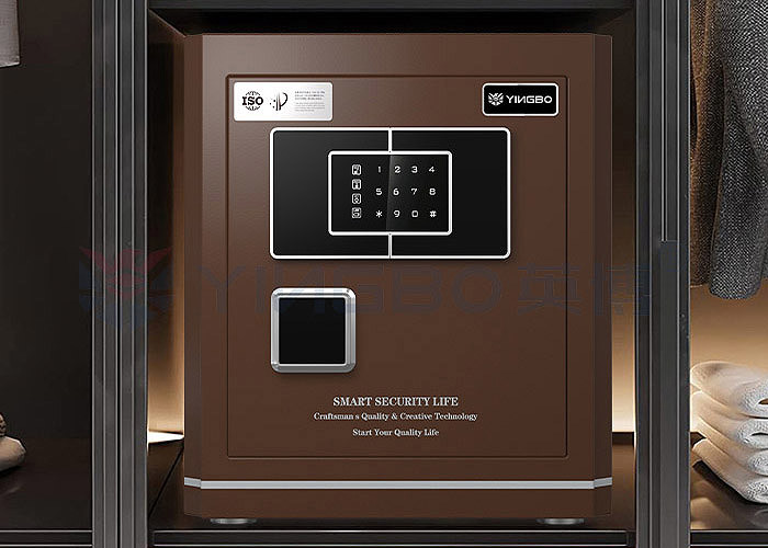 residential Height 450mm Fire Proof Safe Box For Home With Smart Fingerprint Lock