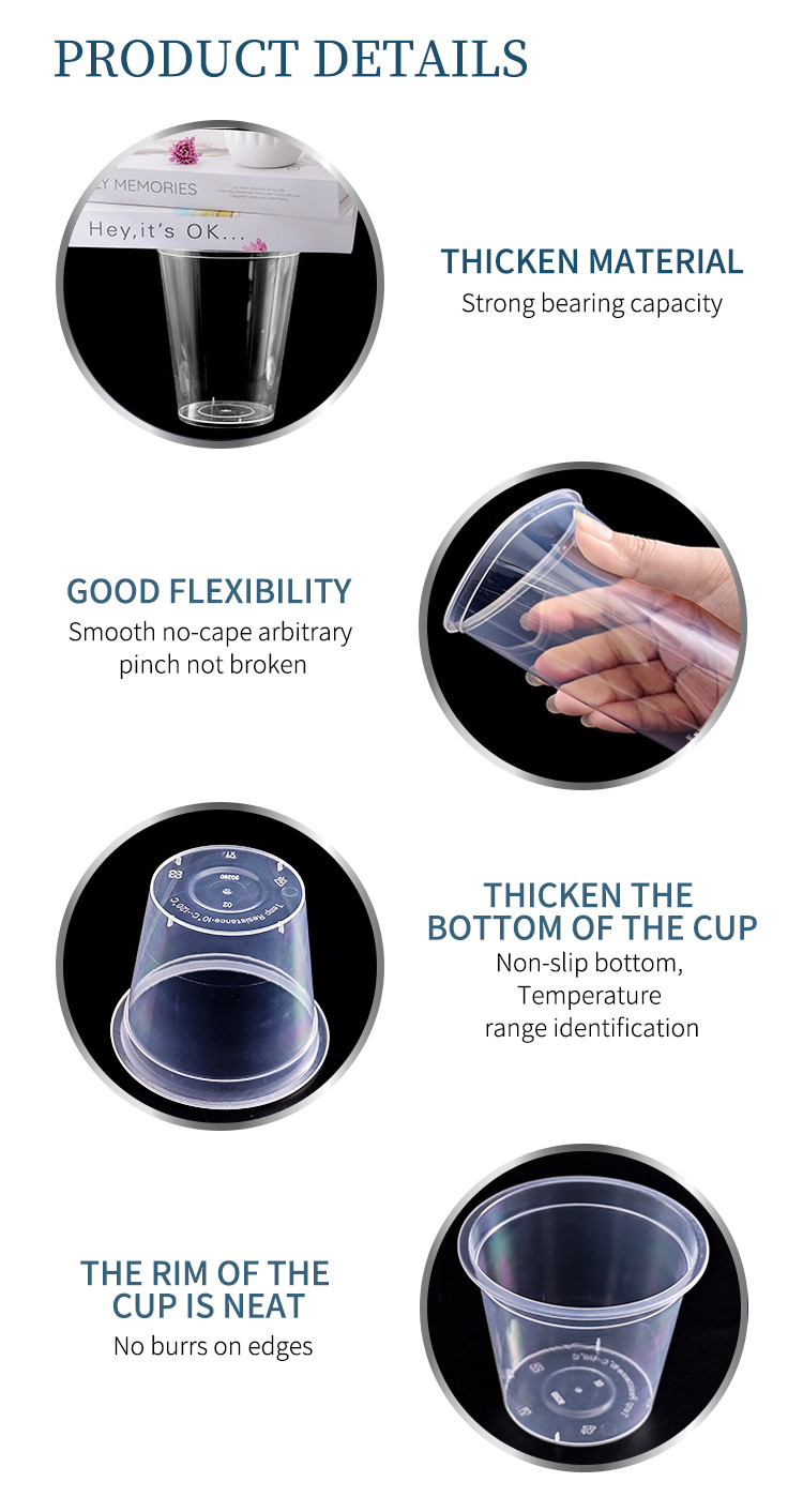 12oz 16oz 20oz Custom Plastic Cups For Party With Lid Logo Printing