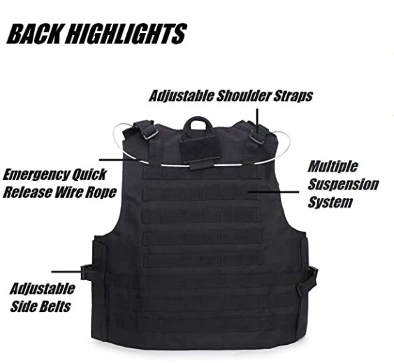 Airsoft Desert Tan Color Nylon Polyester Military Molle Tactical Vest