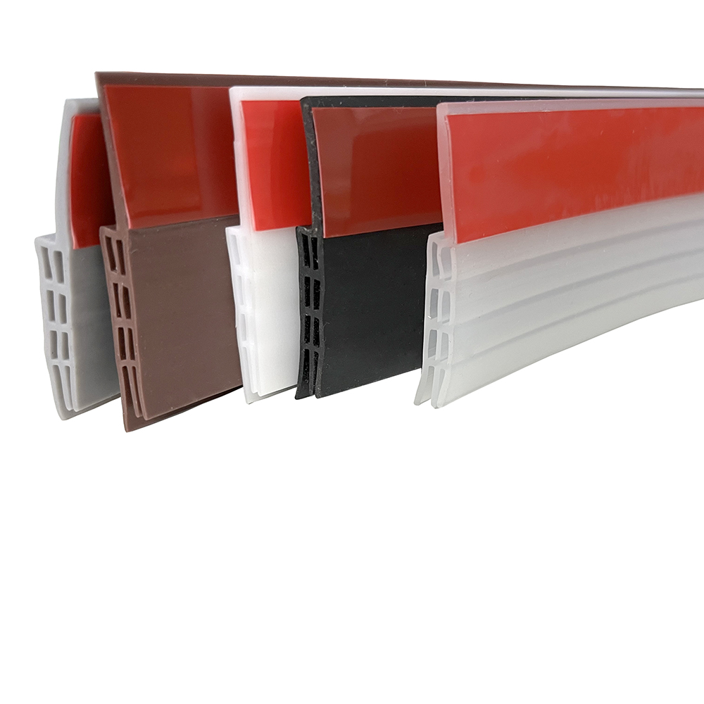 Brown TPE Door Draft Stopper for Under Door Bottom Seal Strip Home Weather Stripping