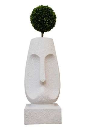 Flowerpot Shape Human Face Ornaments Artificial Plant Balcony Mall Living Room Decor