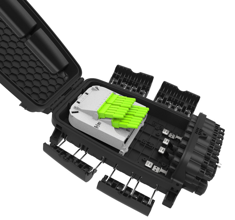 Pre-connectorized Optical Fiber Distribution Box GFS-16Q-1 IP68 378*255*116mm 16 pre-connected adapter aerial-mount
