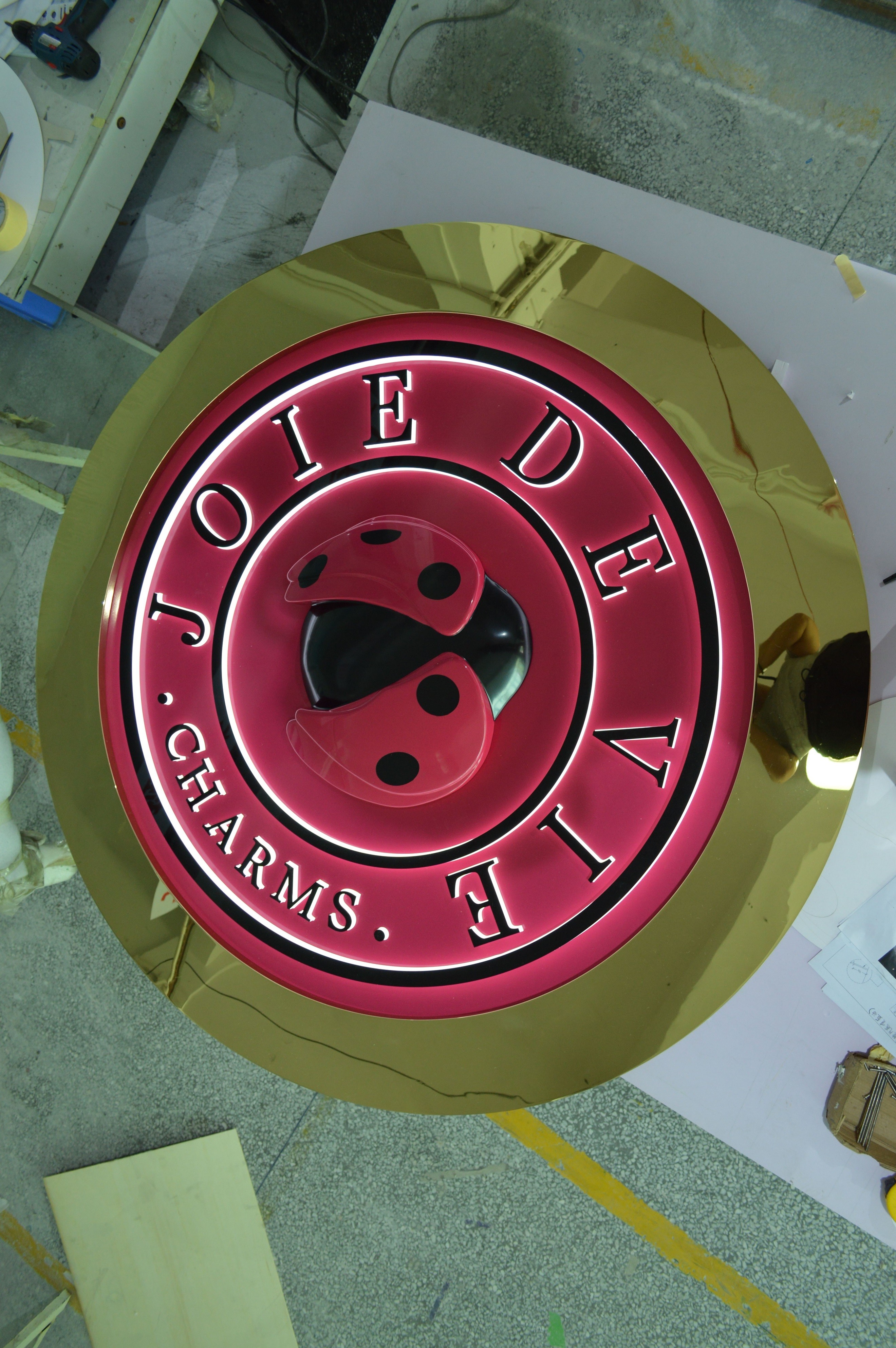Aurora LED Light Boxes Illuminated Double Sided Lighted Sign 600*600*90mm