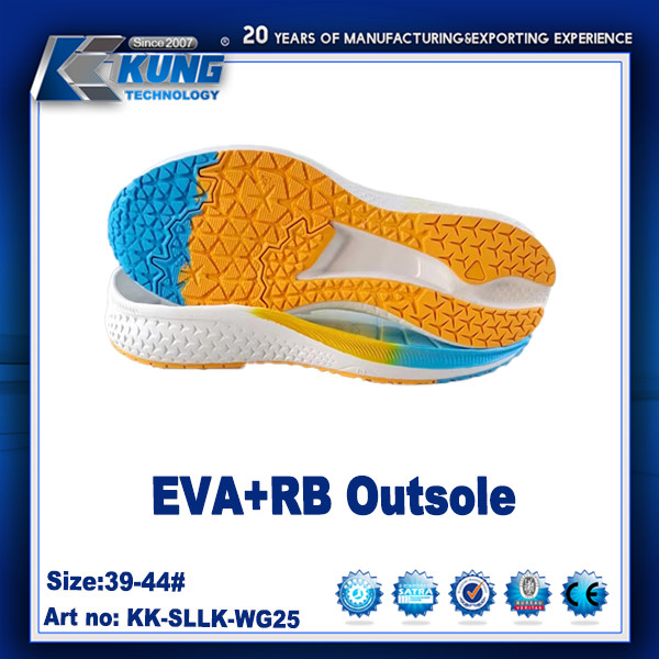 Customized Logo Printing High Elastic EVA RB Outer Sole For Sneaker