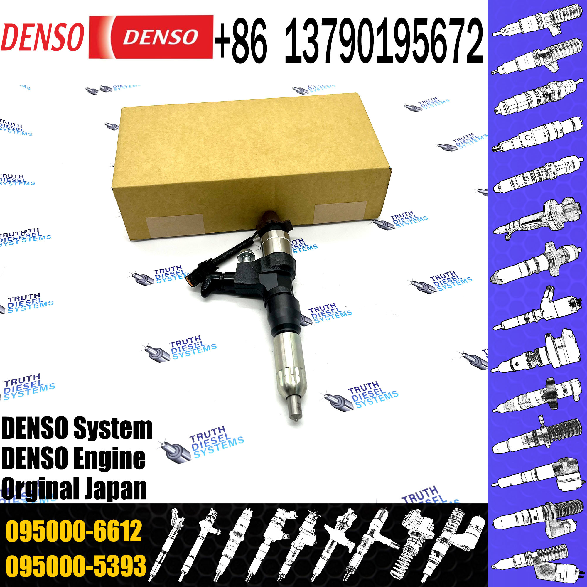 For DENSO Common Rail Diesel Fuel Injector 095000-6613 0950006613 095000-6610 095000-6611 095000-6612