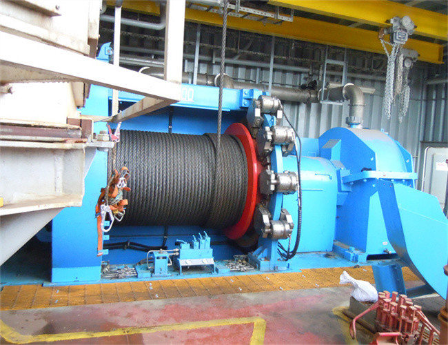 Stainless Steel 600mm Width Mooring Winch Drum With 6mm Wire For Mining