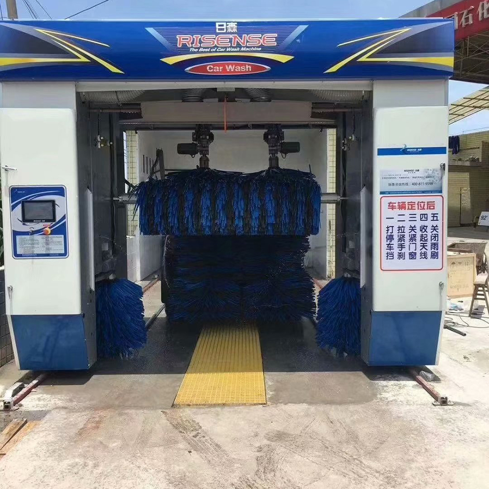 Drive Through Car Wash Tunnel Machine With PLC Control And 9600x3800x3400MM
