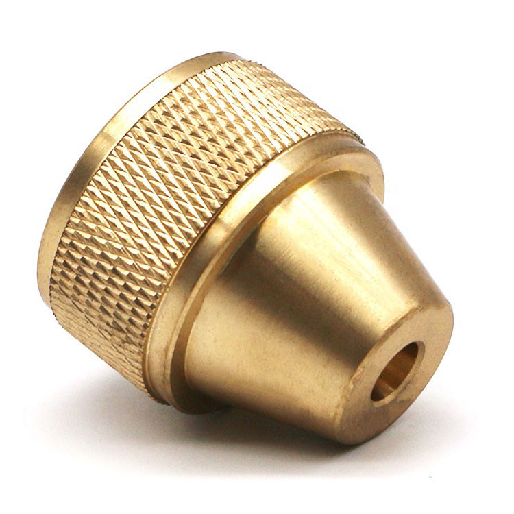 Copper knob, handle, with  knurling.