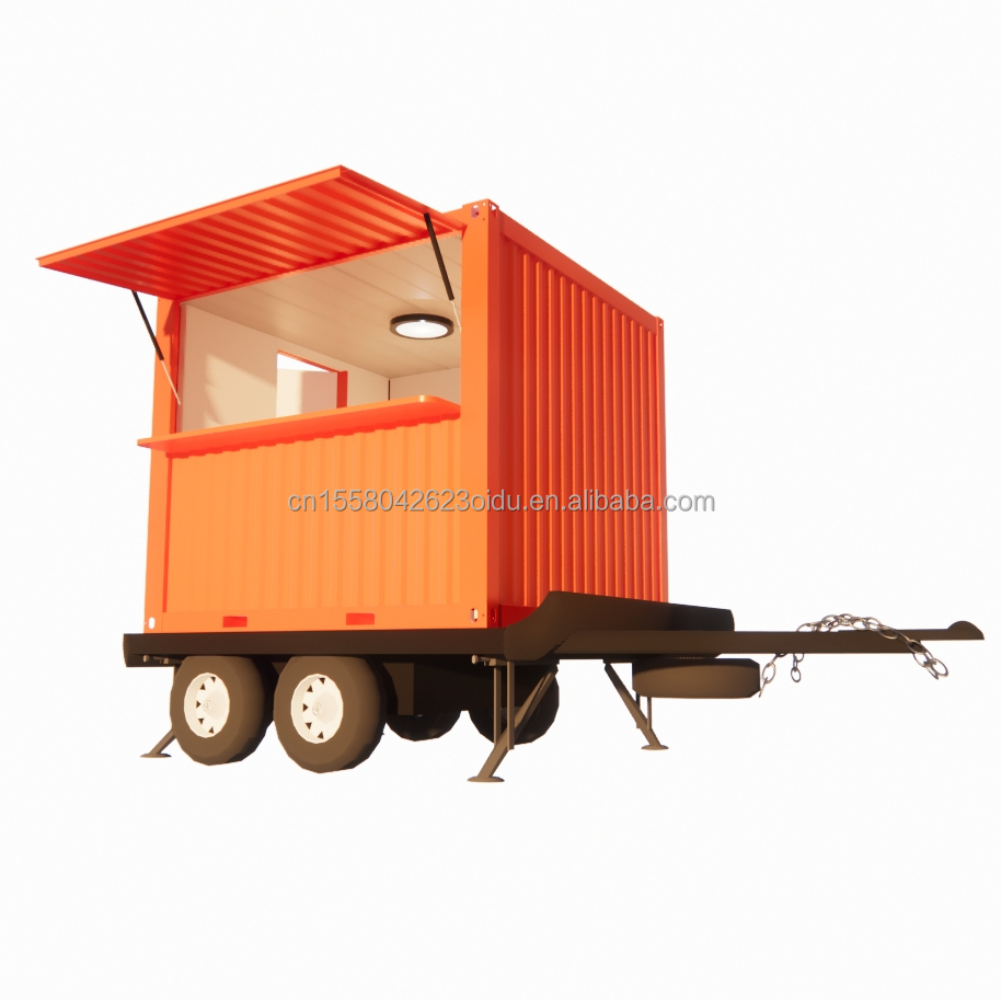 Folding Container 10ft Pop-up Mobile Home Trailer for Modern Tiny Custom Prefab Bar Camping House on Wheels Trailer