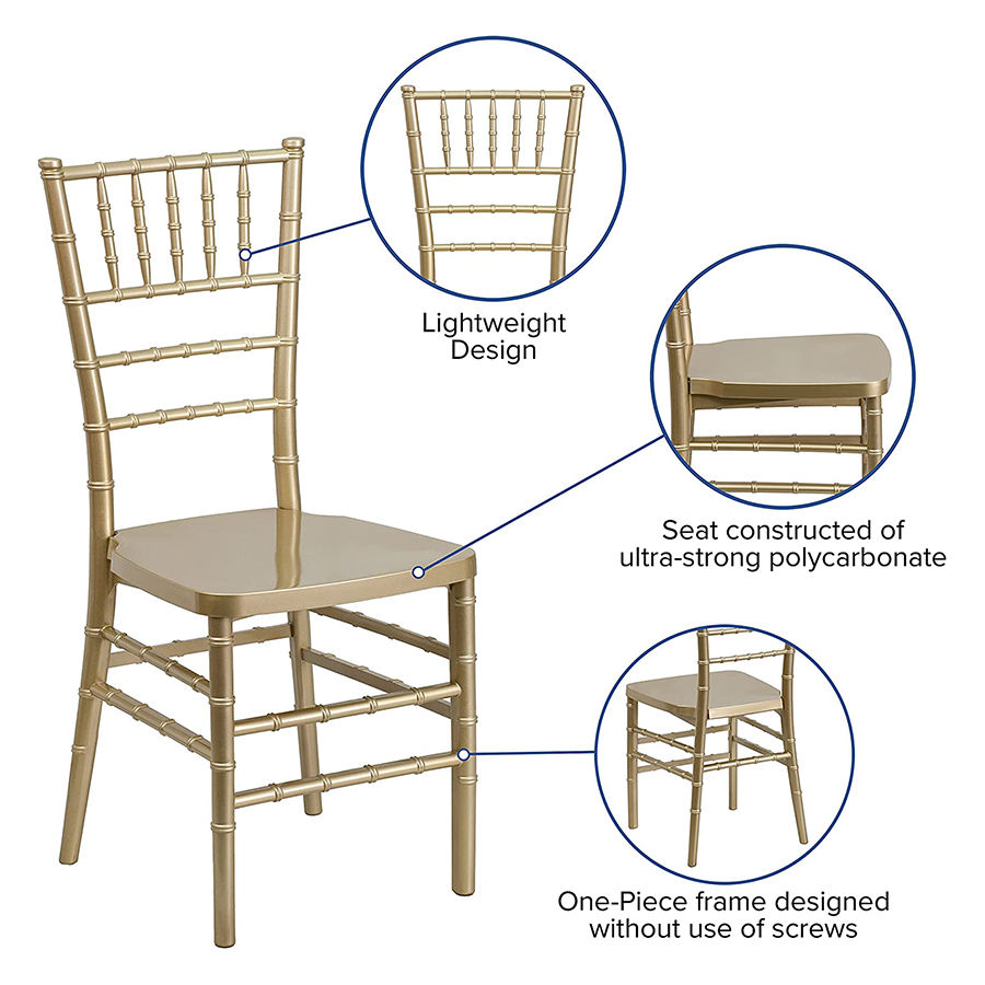 White Plastic Chiavari Chairs Modern Banquet Chairs Hotel Furniture