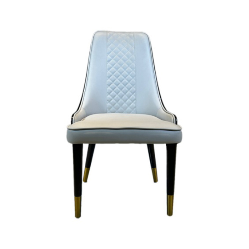 Customized Dining Room Luxury Leather Wood Chair Solid Wood Hotel Furniture Restaurant