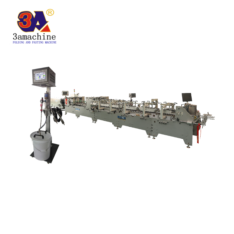 Box Folding and Gluing Machine with 380V Voltage Box Unfolded Size width 120mm-500mm