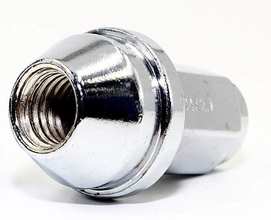 2 Inch Chrome Large Acorn Seat Lug Nuts Carbon Steel For Ford F-150 Expedition