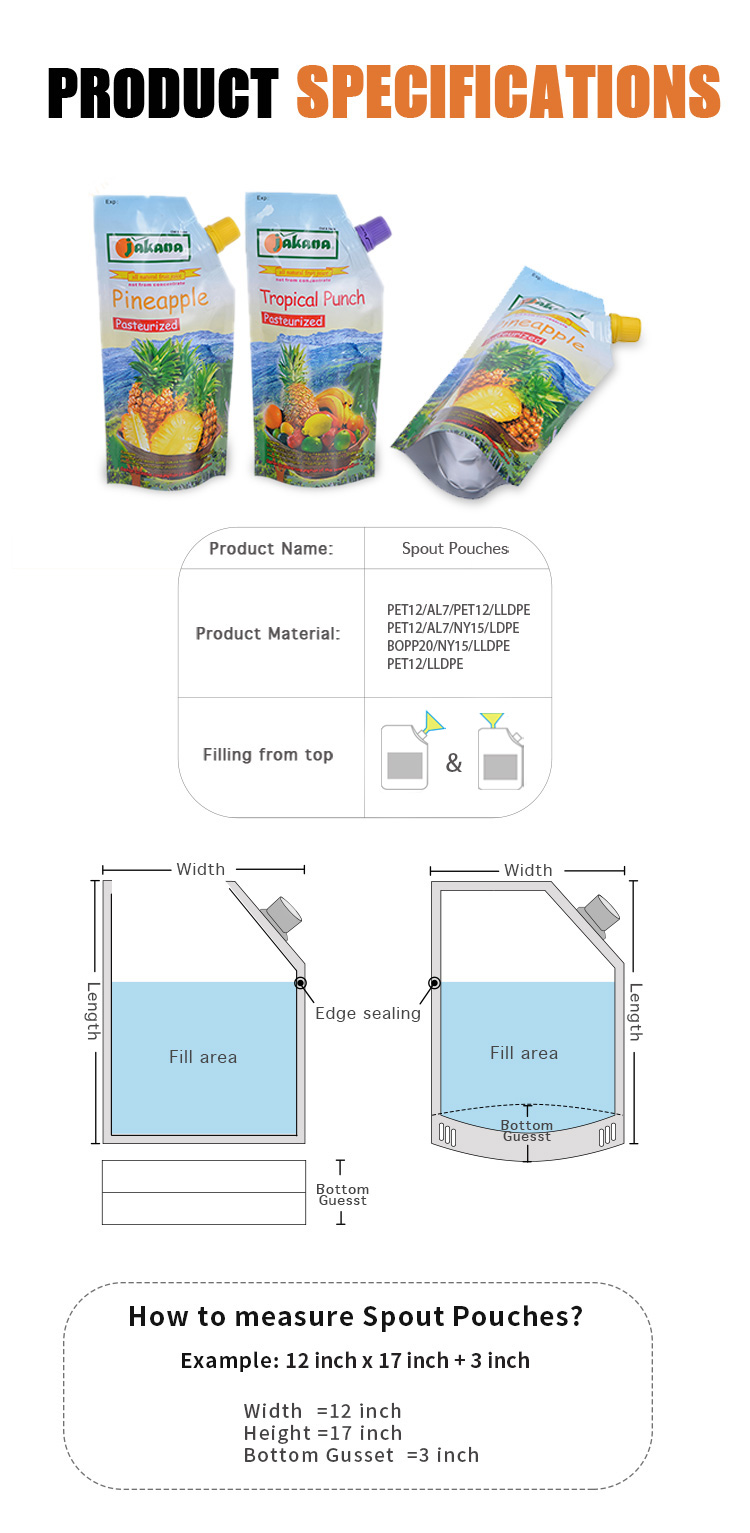BOPP Reusable BPA Free Detergent Packaging Pouch Custom Printed Stand Up Pouches