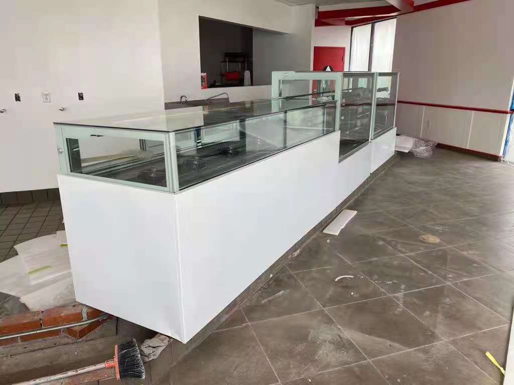 High Top R290 Sliding Door Commercial Refrigerated Deli Case 400L