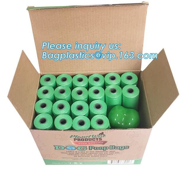 High Quality Eco-friendly Degradable Fashion With Printing Doggy Pet Dog Waste Poop Bags, Eco friendly pet dog waste poo