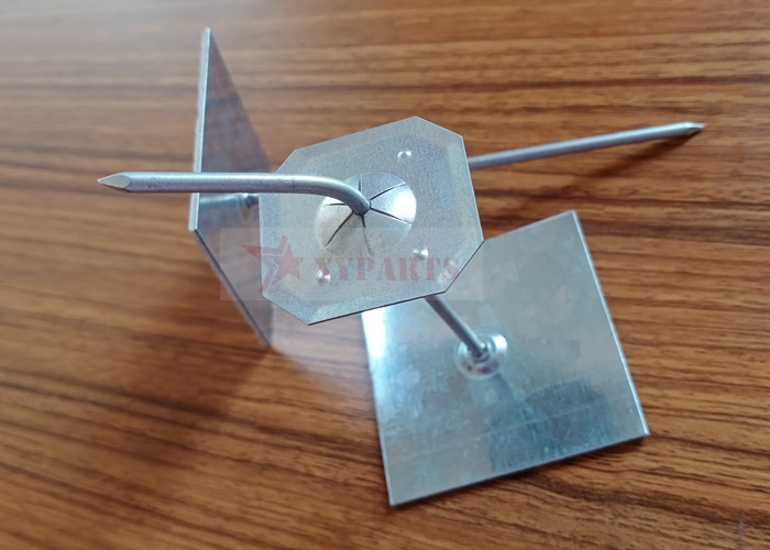 90mm Galvanized Steel Stick Pins Fixing Pre Formed Insulation Material To Metal Duct