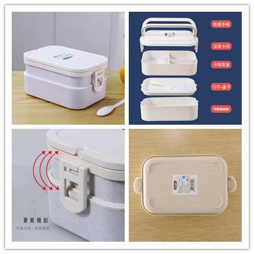 Plastic Lunch Containers With 3 Compartments Dividers Lids
