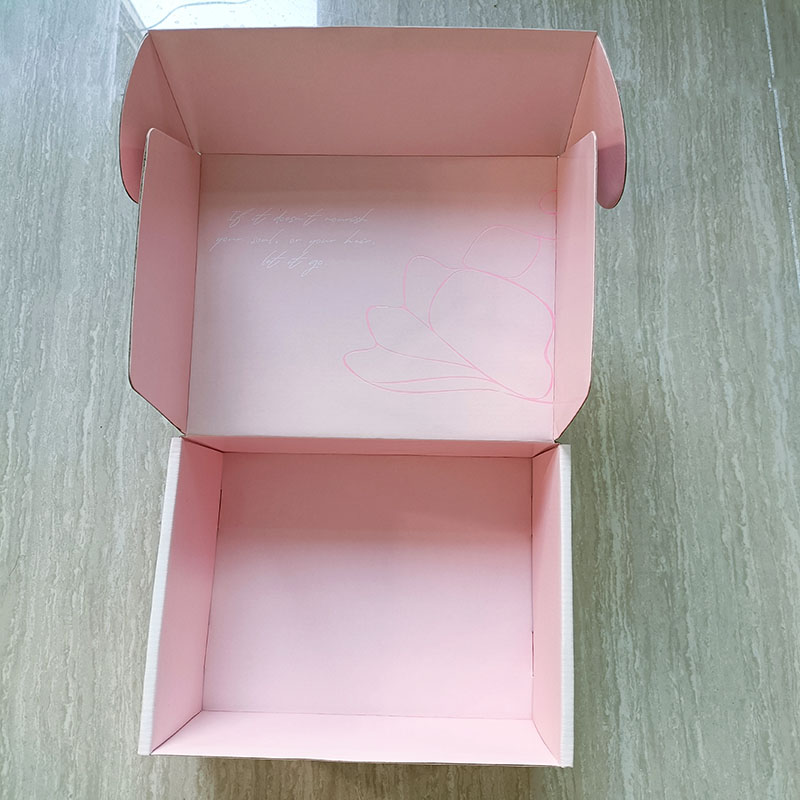 Custom Order Pink Cardboard Paper Postal Boxes for Environmentally Friendly Packaging