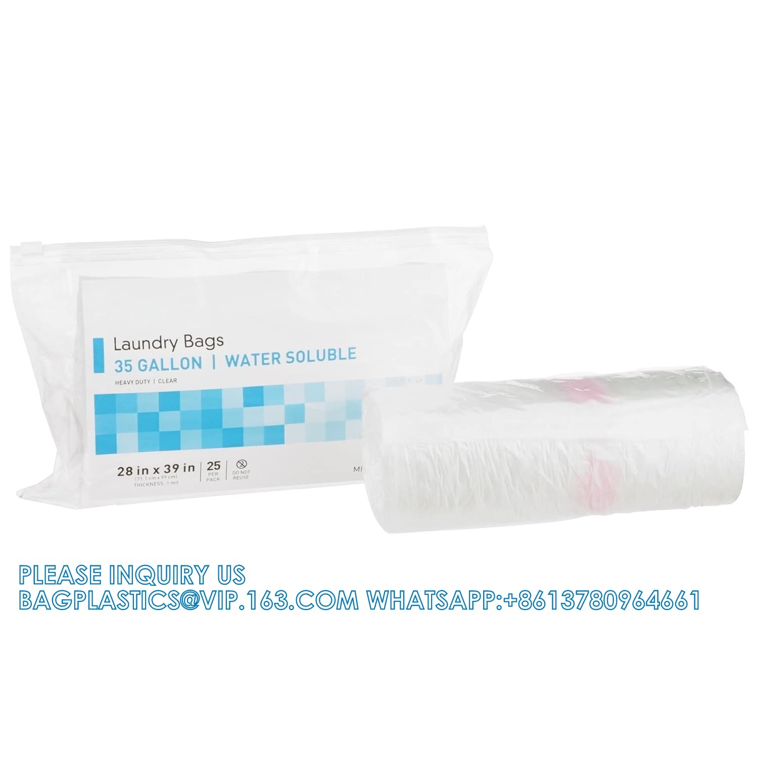 Polyvinyl Alcohol Film, Hot Water Soluble Bags Soluble Hamper Liners dissolvable laundry bags