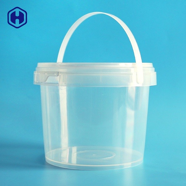 Butter Biscuits IML Bucket Microwavable Clear Plastic Bucket With Lid