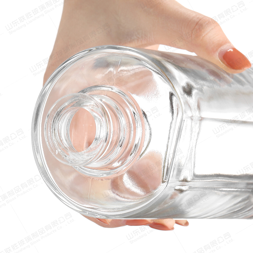 Bottle Color Customied 375ml Clear Matte Black Rum Whisky Spirit Vodka Glass Bottle