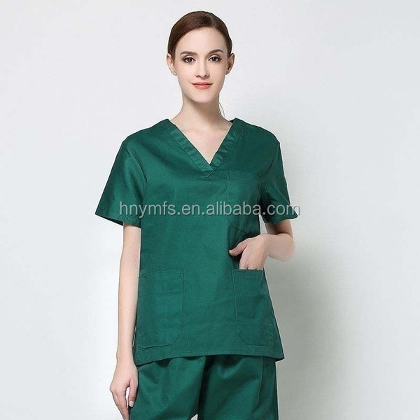 3 Pockets Hospital Scrub Suit Custom Logo Medical Doctors Maternity Scrubs