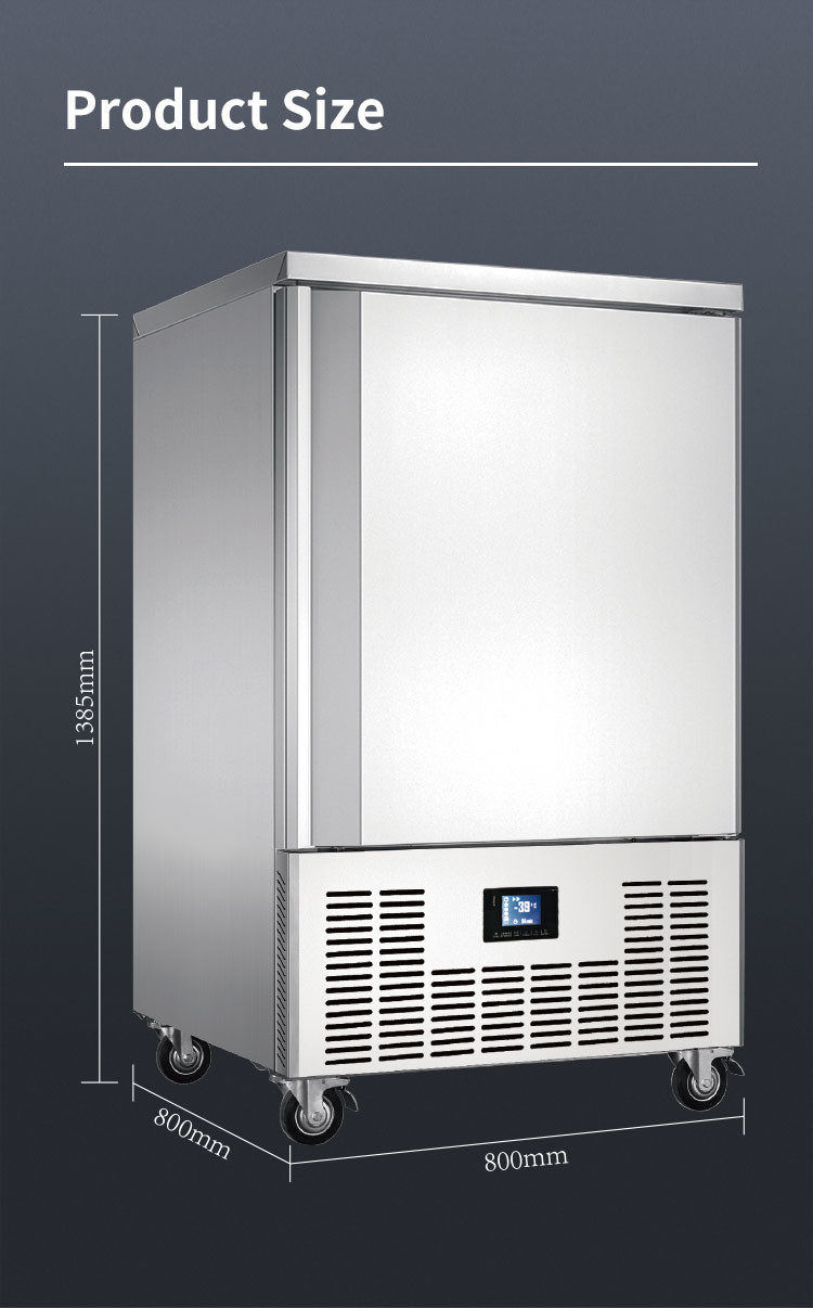 15 Trays Blast Freezer Chiller Fast Freezing , 1500w Commercial Blast Chiller