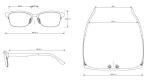 Non Thermal Far Infrared Anti Reflection Eye Glasses Mens Half Rim Eyeglasses