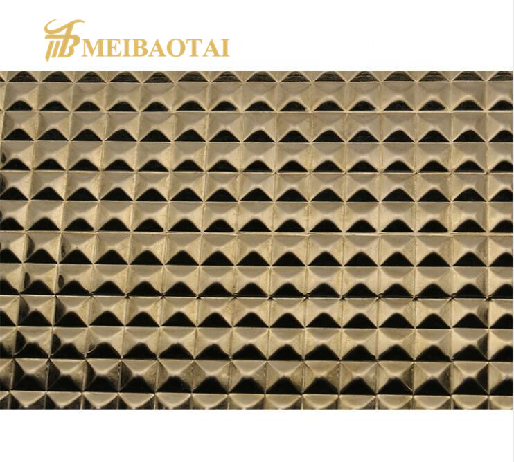 Gold Black Decorate 201 Stainless Steel Sheet Diamond PVD Coating