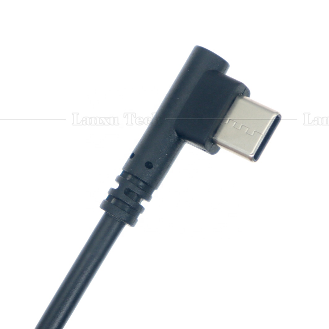 High Quality 1M 2M 3M 5M Data Charger 90 Degree USB A to Type C Angle Cable for Phone Tablet Camera