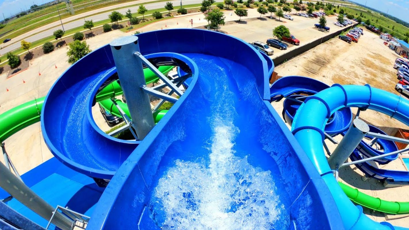 OEM Outdoor Aqua Amusement Park Water Sport Games Pool Fiberglass Slide for Kids