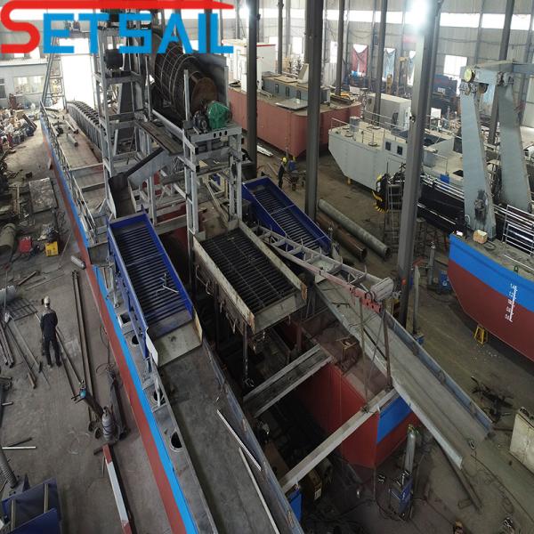 60m3-300m3 Capacity Full Chain Bucket Diamond Dredger for Lake Customized Design