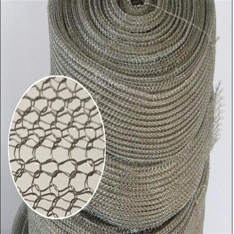 White And Silver Knitted Wire Mesh Filter Acid And Alkali Resistance And Sample