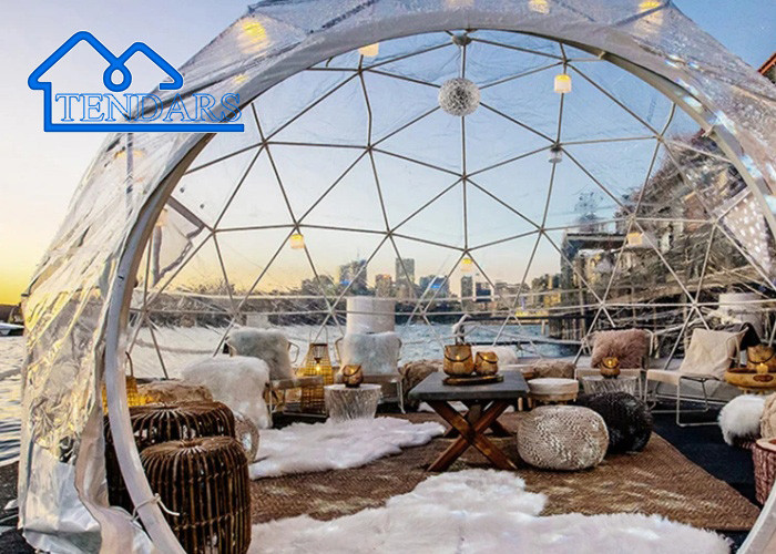 New Design Hotel Polycarbonate Dome Glamping Tent Modular Prefab PC Crystal Bubble Dome House For Resort