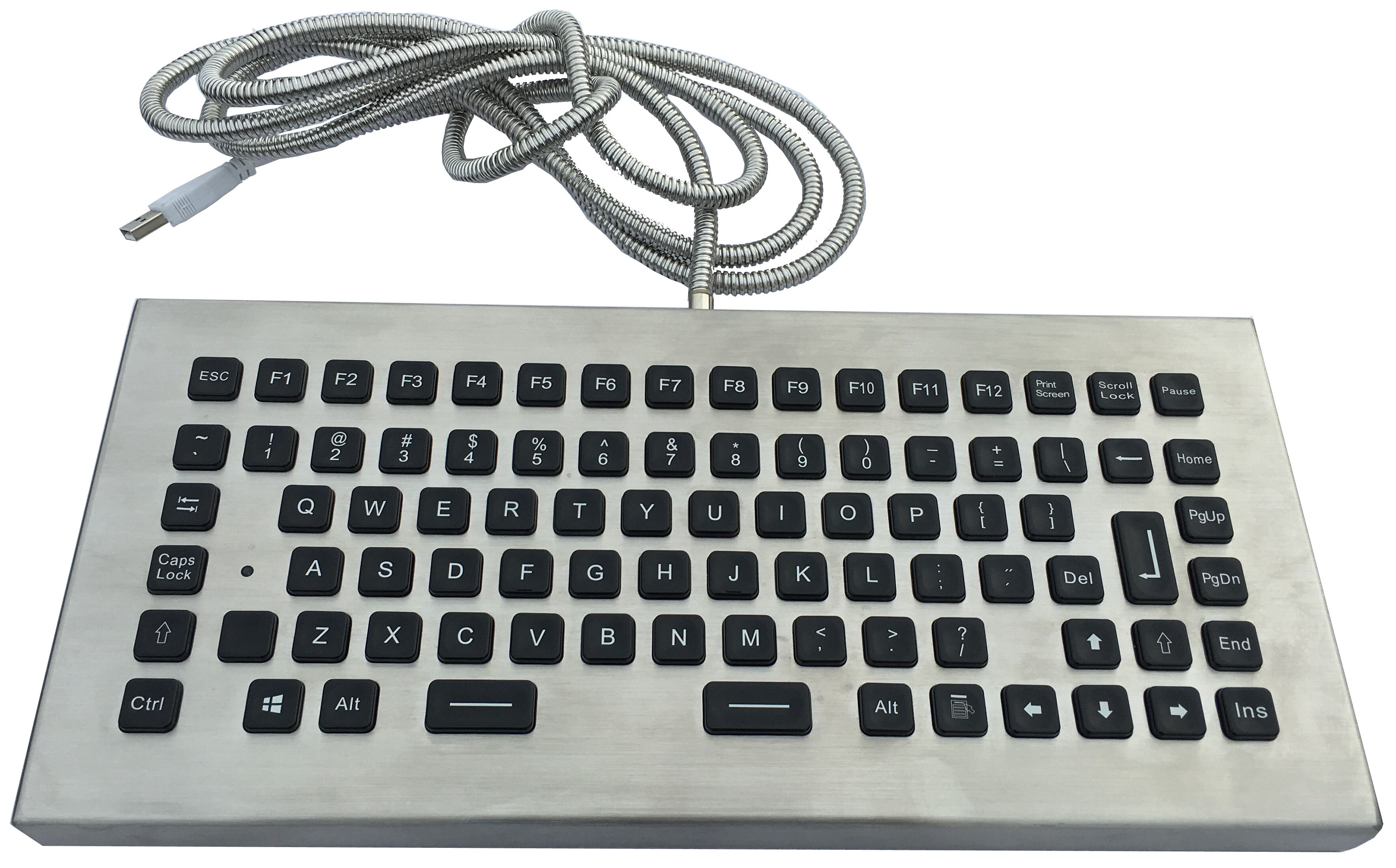 Desktop Rugged Vandal-proof Water-proof Backlit Keyboard Waterproof With Reinforced Cable