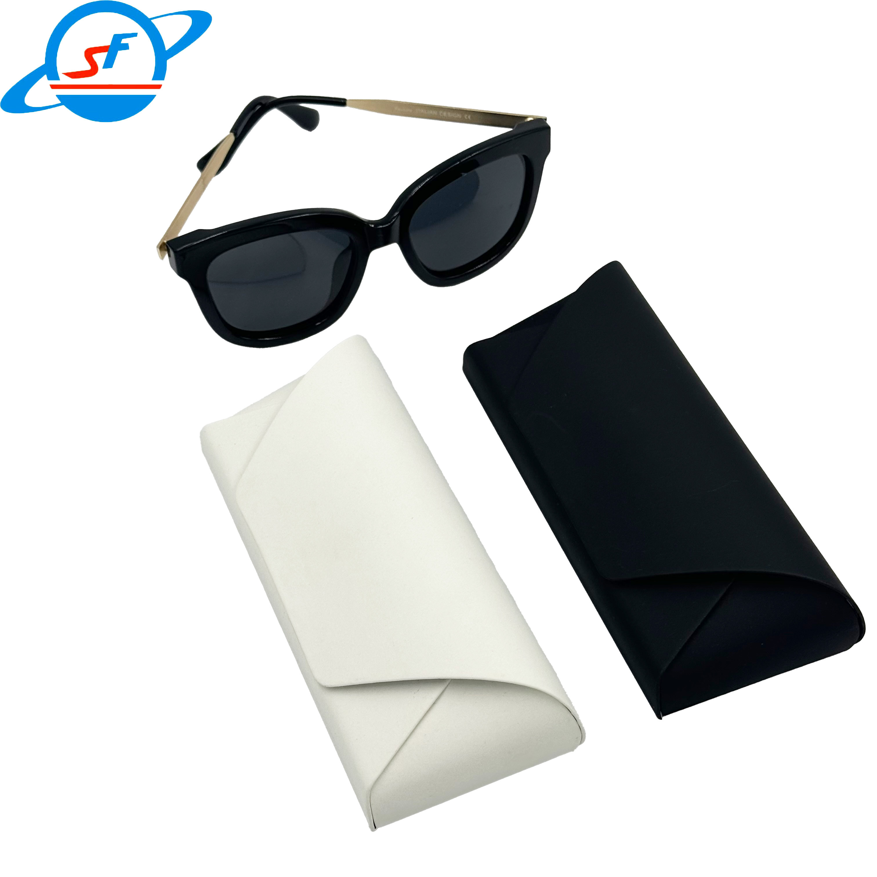 Unisex Soft Leather Spectacle Cases With Interior Flannel SGS Certified