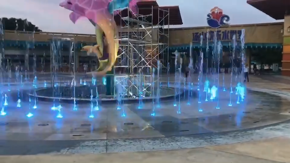 Custom Made Floor Fountains Stainless Steel 304 Musical Signal Control