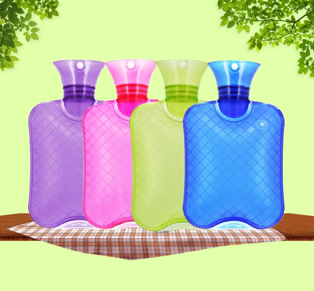 Soft Rubber Hot Water Bottle With Cover , Hot Water Bag 3 Litre For Cramps Pain Relief