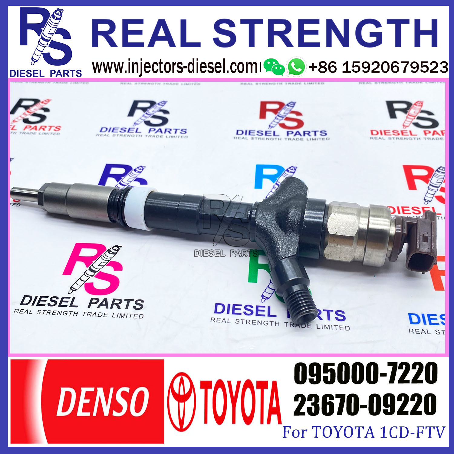 Diesel Fuel Common Rail Injector 095000-7220 095000-7210 095000-7550 23670-09220 23670-0G010 For TOYOTA 1CD-FTV