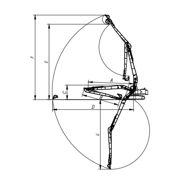 Custom Long Reach Excavator Reach, OEM ODM 8-30 Meters Extended Boom Arm for CAT Hitachi 6-120 ton Excavator Long Arms