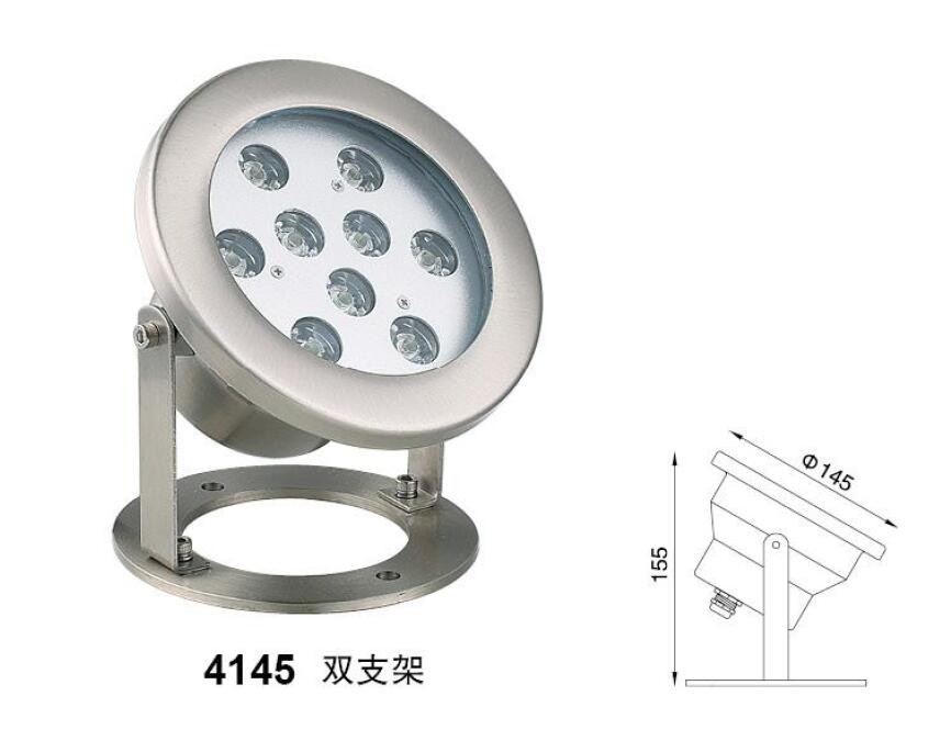 145x155mm Underwater Spot Lights , 9W Low Voltage Underwater LED Lights