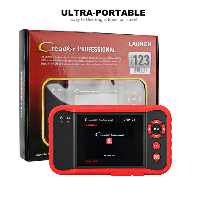 launch Creader professtional CRP 123 OBDII Code Reader Scanner 3.5' TFT LCD dIsplay CRP123 Scan tool free upgrade no Lim