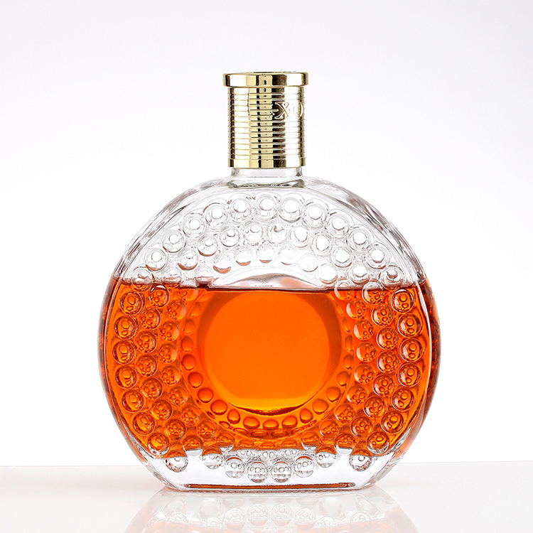 Super Flint Glass Luxury Unique Shaped 500ml 750ml Wine Glass Bottle with Cork