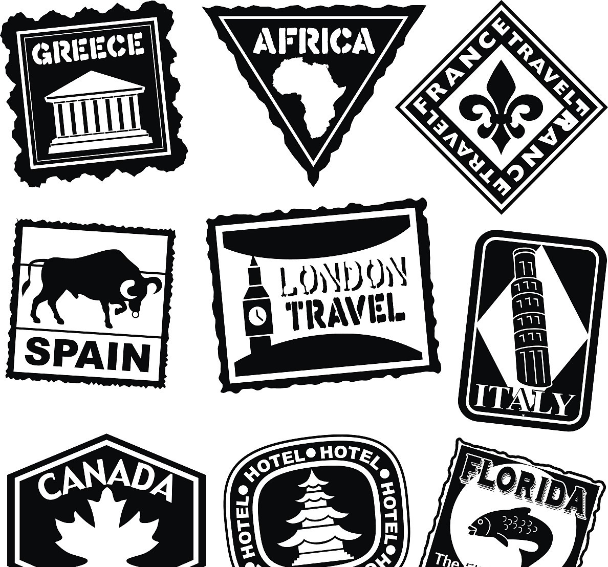 rectangle, triangle adhesive Custom Printable Luggage tags printing service