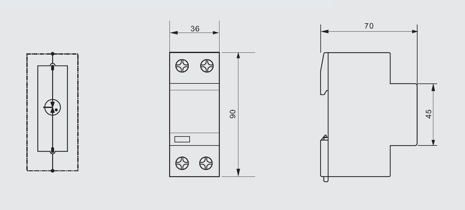 Single Phase Class I T1 50kA Lightning Proof Surge Suppressor Surge Protective Device