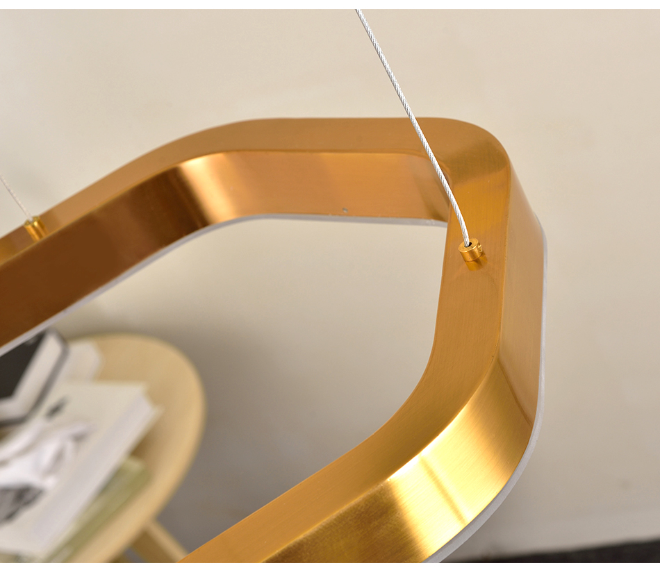 Modern Led Chandelier Gold Living Room Lamp Simple Creative Gold Chandelier(WH-NC-68)
