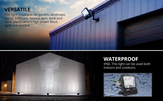 Ip65 Smd Slim LED Flood Light Fixtures 5 Years Warranty Ac85~277v