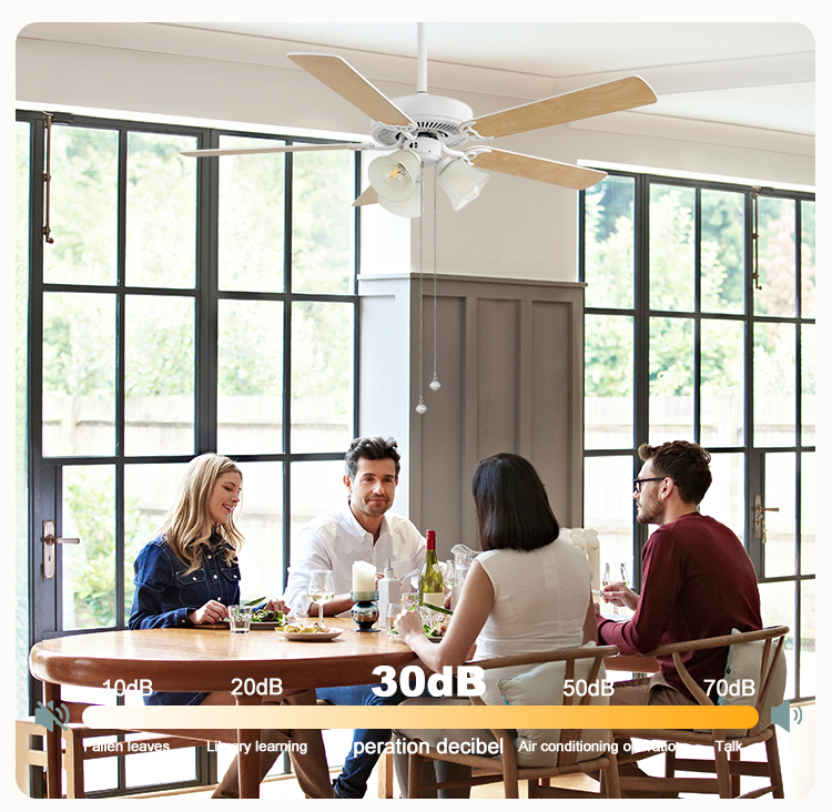 1stshine Ceiling Fan with Light Pull Chain 230V AC 5 MDF Blades in Mulit Colors/OEM